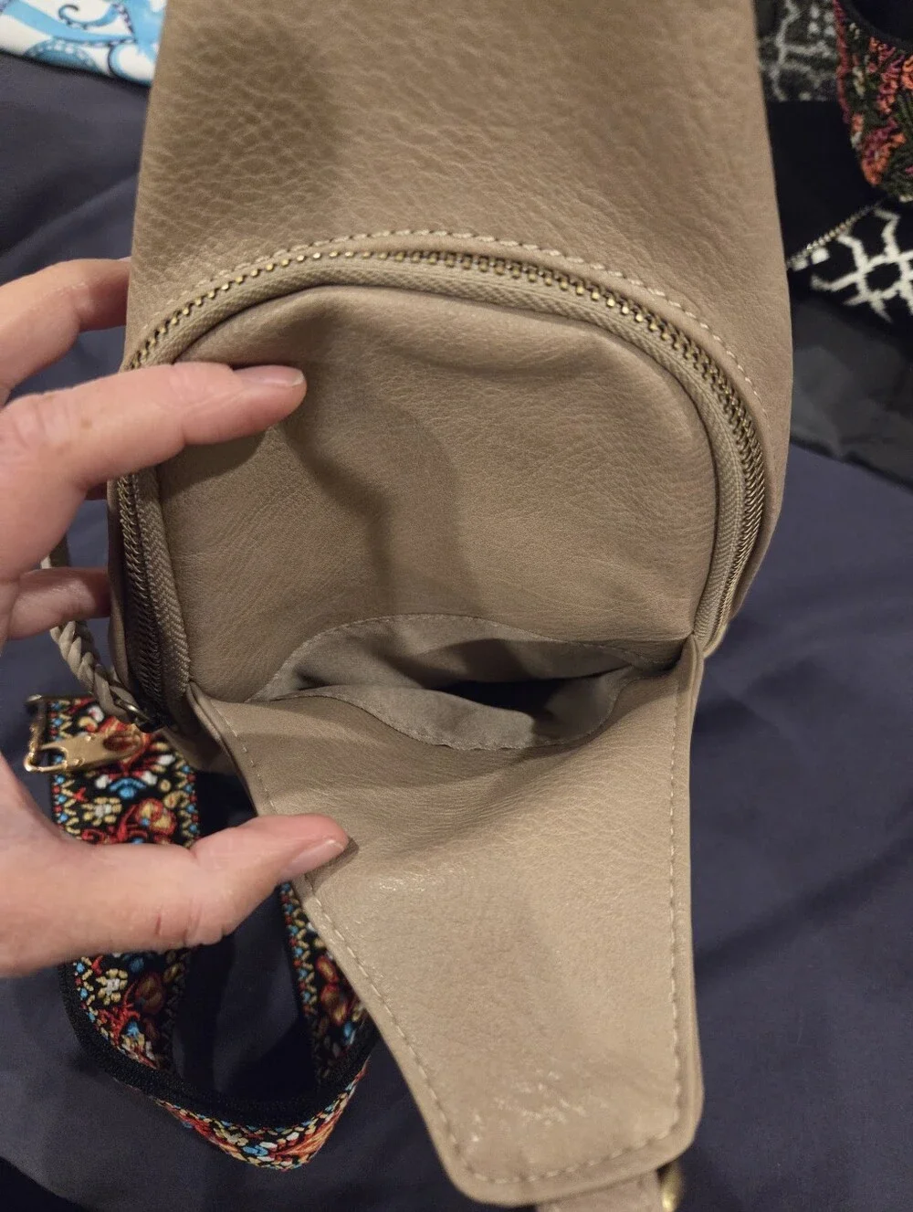 Antik Kraft Tasha Webbing Strap Sling - Taupe